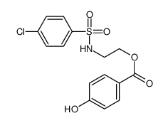 2-[(4-chlorophenyl)sulfonylamino]ethyl 4-hydroxybenzoate结构式