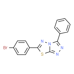 6-(4-Bromophenyl)-3-phenyl[1,2,4]triazolo[3,4-b][1,3,4]thiadiazole结构式