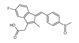 {5-Fluoro-2-methyl-1-[4-(methylsulfinyl)benzylidene]-1H-inden-3-y l}acetic acid structure