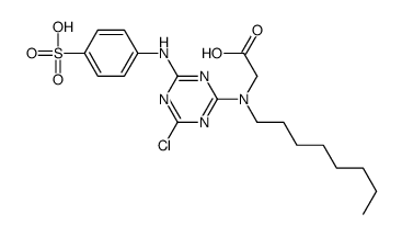 2-[[4-chloro-6-(4-sulfoanilino)-1,3,5-triazin-2-yl]-octylamino]acetic acid Structure