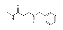 N-methyl-3-phenylmethanesulfinyl-propionamide结构式