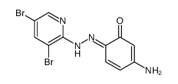 3-amino-6-[(3,5-dibromopyridin-2-yl)hydrazinylidene]cyclohexa-2,4-dien-1-one Structure