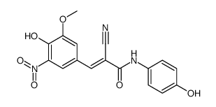 (Z)-2-cyano-3-(4-hydroxy-3-methoxy-5-nitrophenyl)-N-(4-hydroxyphenyl)prop-2-enamide Structure