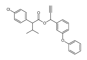 4-Chloro-α-(1-methylethyl)benzeneacetic acid 1-(3-phenoxyphenyl)-2-propynyl ester Structure