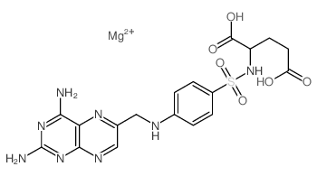 L-Glutamic acid,N-[[4-[[(2,4-diamino-6-pteridinyl)methyl]amino]phenyl]sulfonyl]-, magnesiumsalt (1:1) structure