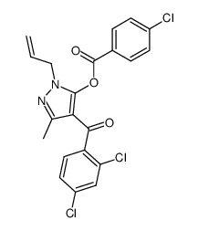 [1-allyl-5-(4-chloro-benzoyloxy)-3-methyl-1H-pyrazol-4-yl]-(2,4-dichloro-phenyl)-methanone Structure