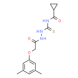 N-({2-[(3,5-dimethylphenoxy)acetyl]hydrazino}carbonothioyl)cyclopropanecarboxamide结构式
