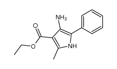 ethyl 4-amino-2-methyl-5-phenylpyrrol-3-yl-carboxylate结构式