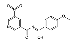 N-(4-methoxybenzoyl)-5-nitropyridine-3-carboxamide结构式
