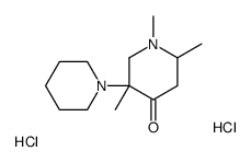 1,2,5-trimethyl-5-piperidin-1-ium-1-ylpiperidin-1-ium-4-one,dichloride结构式