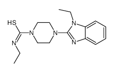 1-Piperazinecarbothioamide,N-ethyl-4-(1-ethyl-1H-benzimidazol-2-yl)-(9CI)结构式