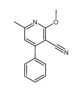 6-methyl-2-methoxy-4-phenylnicotinonitrile结构式