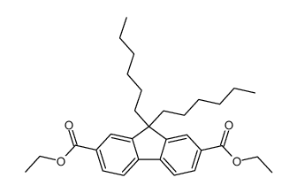 diethyl 9,9'-dihexyl-9H-fluorene-2,7-dicarboxylate Structure