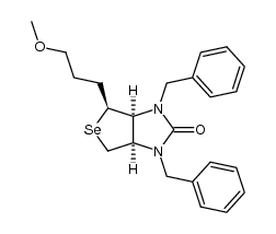 (3aS)-1,3-dibenzyl-4t-(3-methoxy-propyl)-(3ar,6ac)-tetrahydro-selenolo[3,4-d]imidazol-2-one结构式