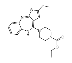 ethyl 4-(2-ethyl-5H-thieno[3,2-c][1,5]benzodiazepin-4-yl)piperazine-1-carboxylate结构式