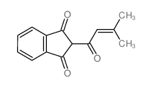 1H-Indene-1,3(2H)-dione,2-(3-methyl-1-oxo-2-buten-1-yl)-结构式