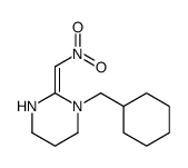 1-(cyclohexylmethyl)-2-(nitromethylidene)-1,3-diazinane结构式