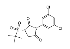3-(3,5-dichloro-phenyl)-1-(1,1-dimethyl-ethane-1-sulfonyl)-imidazolidine-2,4-dione结构式