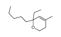 6-ethyl-4-methyl-6-pentyl-2,3-dihydropyran结构式