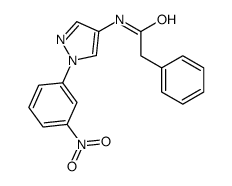 N-[1-(3-nitrophenyl)pyrazol-4-yl]-2-phenylacetamide结构式