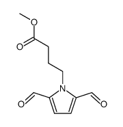 methyl 4-(2,5-diformyl-1H-pyrrol-1-yl)butanoate结构式