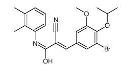 (E)-3-(3-bromo-5-methoxy-4-propan-2-yloxyphenyl)-2-cyano-N-(2,3-dimethylphenyl)prop-2-enamide结构式