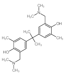 2-(dimethylaminomethyl)-4-[2-[3-(dimethylaminomethyl)-4-hydroxy-5-methyl-phenyl]propan-2-yl]-6-methyl-phenol结构式