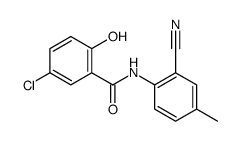 5-chloro-N-(2-cyano-4-methylphenyl)-2-hydroxybenzamide Structure