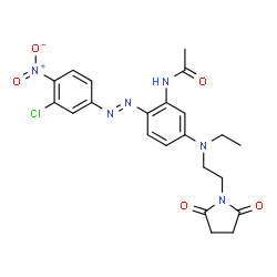 N-[2-[(3-chloro-4-nitrophenyl)azo]-5-[[2-(2,5-dioxo-1-pyrrolidinyl)ethyl]ethylamino]phenyl]acetamide Structure