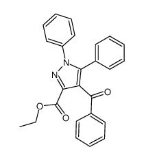 4-Benzoyl-1,5-diphenyl-pyrazol-3-carbonsaeureethylester Structure