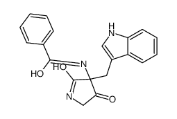 N-[3-(1H-indol-3-ylmethyl)-2,4-dioxopyrrolidin-3-yl]benzamide结构式