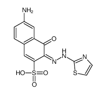 6-amino-4-oxo-3-(1,3-thiazol-2-ylhydrazinylidene)naphthalene-2-sulfonic acid结构式