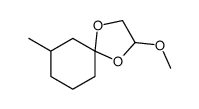 7-Methyl-1,4-dioxaspiro[4.5]decane-2-methanol结构式