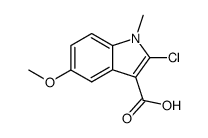 2-Chloro-5-methoxy-1-methyl-1H-indole-3-carboxylic acid结构式