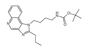 tert-butyl 4-(2-propyl-1H-imidazo[4,5-c]quinolin-1-yl)-butylcarbamate结构式