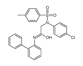 2-(4-chloro-N-(4-methylphenyl)sulfonylanilino)-N-(2-phenylphenyl)acetamide结构式