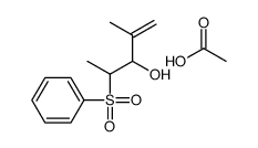 acetic acid,4-(benzenesulfonyl)-2-methylpent-1-en-3-ol Structure