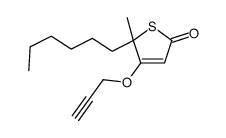 5-hexyl-5-methyl-4-prop-2-ynoxythiophen-2-one Structure