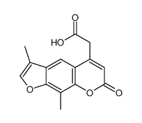 2-(3,9-dimethyl-7-oxofuro[3,2-g]chromen-5-yl)acetic acid结构式