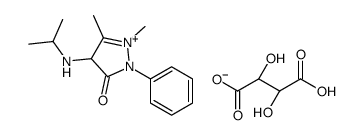 1,2-dihydro-4-(isopropylamino)-1,5-dimethyl-3-oxo-2-phenyl-3H-pyrazolium hydrogen [R-(R*,R*)]-tartrate结构式