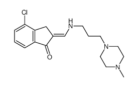 (2E)-4-chloro-2-[[3-(4-methylpiperazin-1-yl)propylamino]methylidene]-3H-inden-1-one结构式