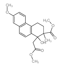 methyl 1-hydroxy-7-methoxy-1-(methoxycarbonylmethyl)-2-methyl-3,4-dihydrophenanthrene-2-carboxylate结构式