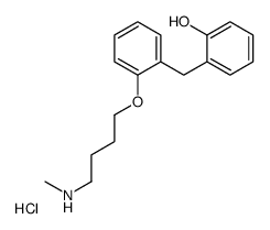 2-[[2-[4-(methylamino)butoxy]phenyl]methyl]phenol,hydrochloride Structure