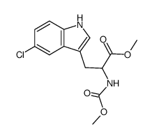 5-chloro-Nb-methoxycarbonyl-DL-tryptophan methyl ester结构式