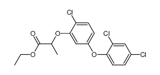 2-[2-Chloro-5-(2,4-dichloro-phenoxy)-phenoxy]-propionic acid ethyl ester Structure