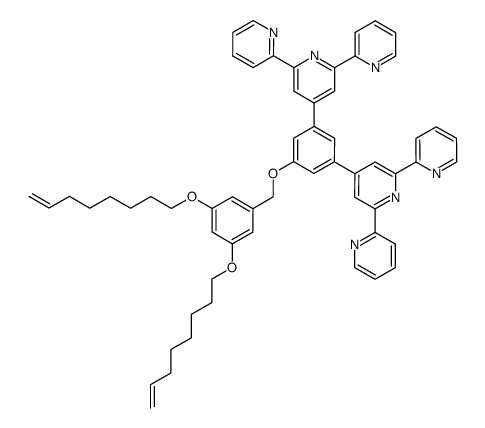 O-(3,5-di-8-octenyloxybenzyl)-3,5-bis(2,2':6',2''-terpyridin-4'-yl)phenol Structure