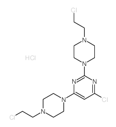 Pyrimidine,4-chloro-2,6-bis[4-(2-chloroethyl)-1-piperazinyl]-, hydrochloride (1:2) picture