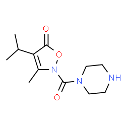 Piperazine,1-[[3-methyl-4-(1-methylethyl)-5-oxo-2(5H)-isoxazolyl]carbonyl]- (9CI)结构式