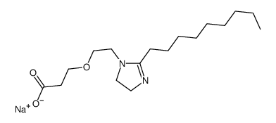 3-[2-[(4,5-Dihydro-2-nonyl-1H-imidazol)-1-yl]ethoxy]propanoic acid sodium salt Structure