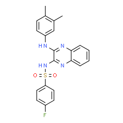 N-{3-[(3,4-dimethylphenyl)amino]quinoxalin-2-yl}-4-fluorobenzenesulfonamide Structure